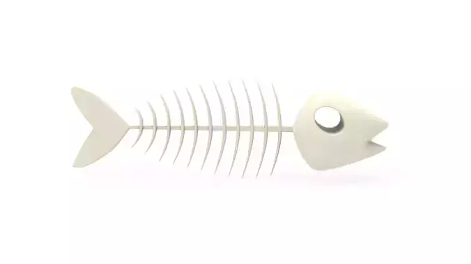 Fish bone v001 3D model