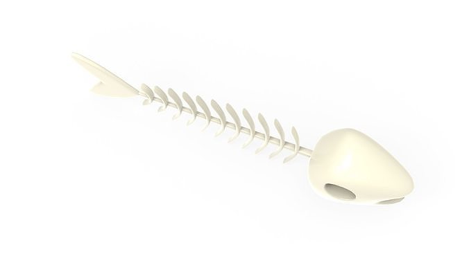Fish bone v001 3D model 6