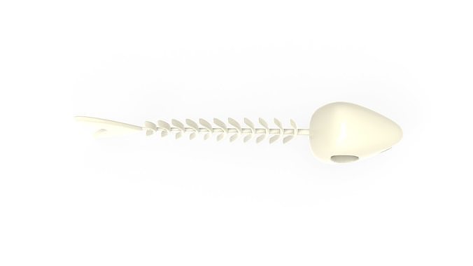 Fish bone v001 3D model 4