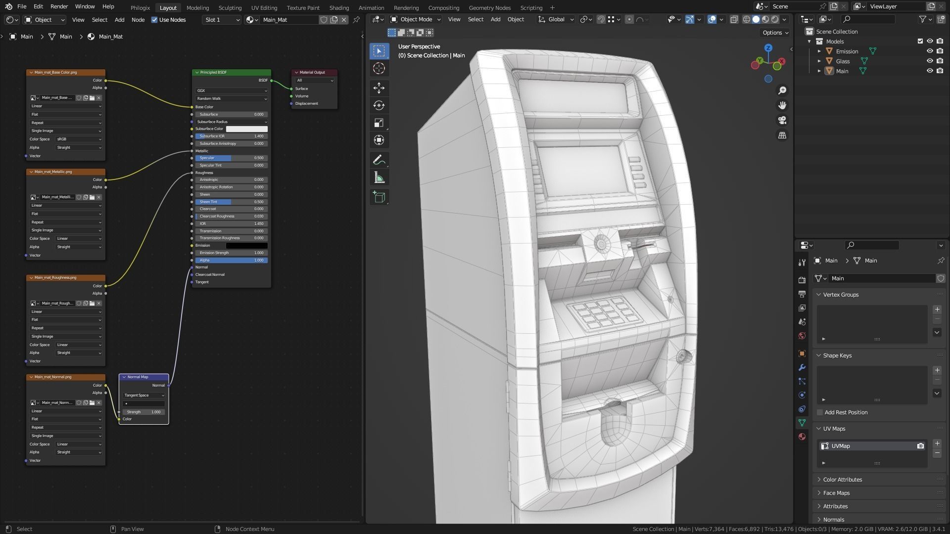 ATM Machine - Genmega G2500 Low-poly 3D model_11
