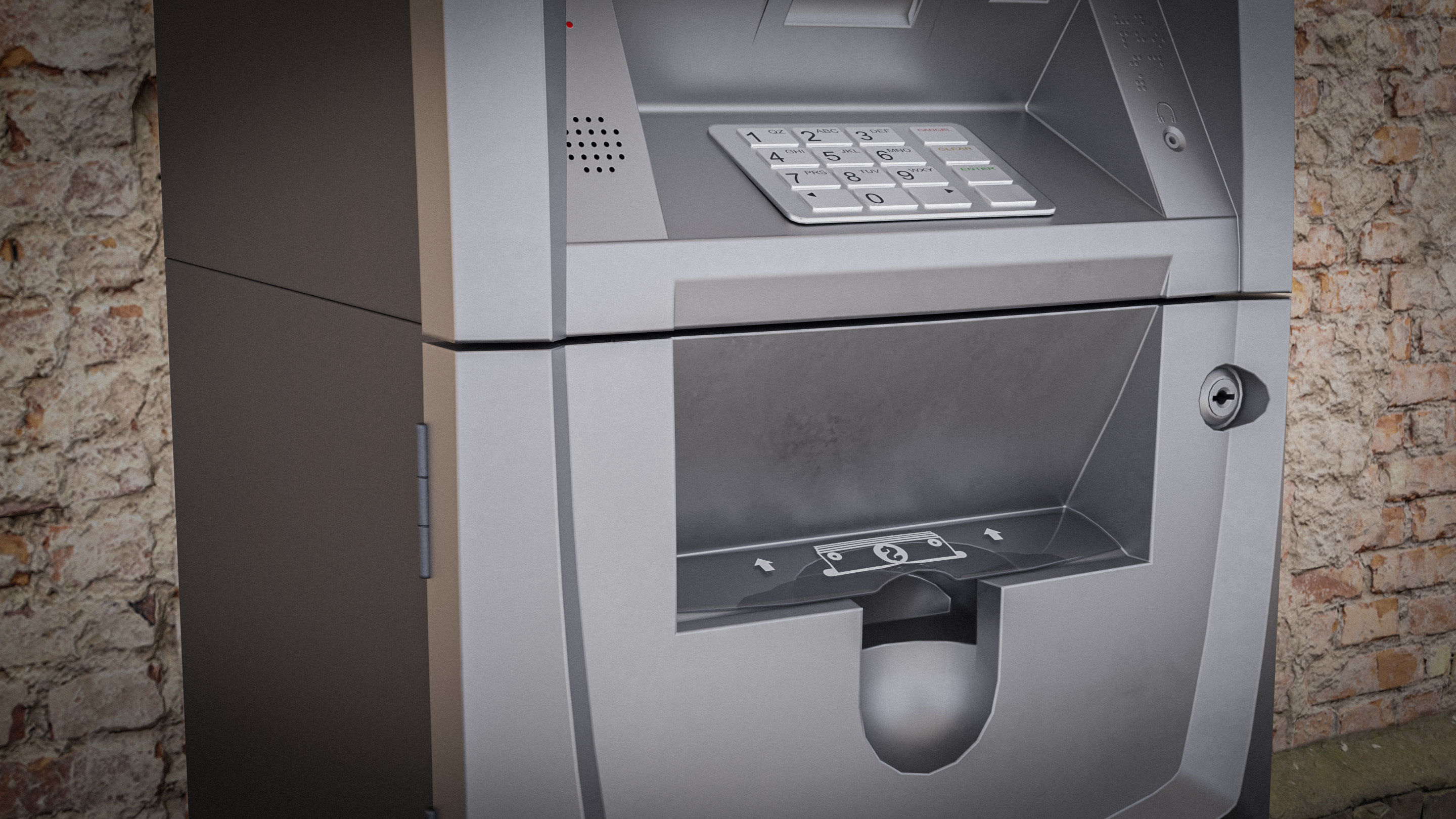 ATM Machine - Genmega G2500 Low-poly 3D model_5