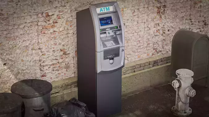 ATM Machine - Genmega G2500 Low-poly 3D model