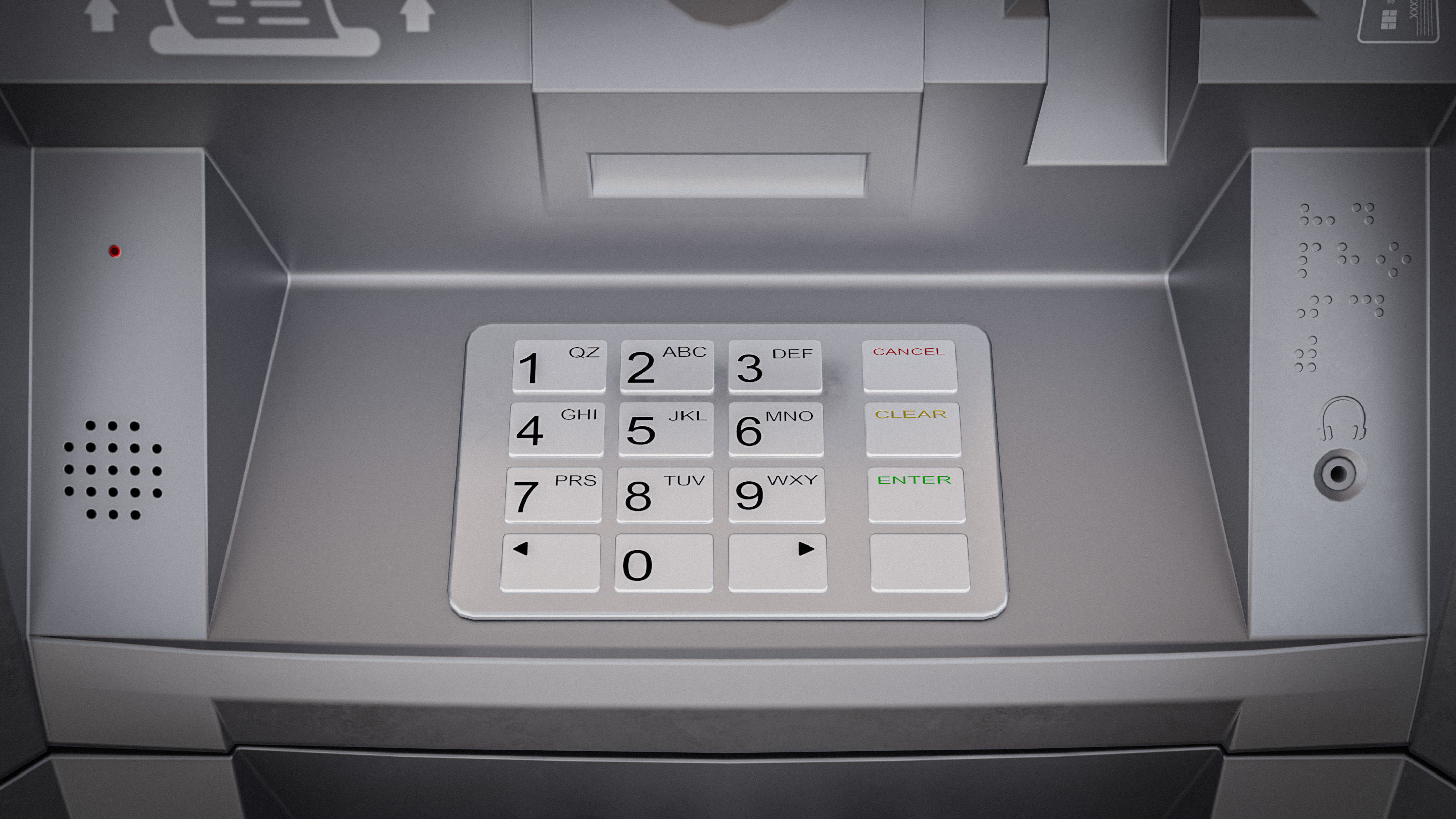 ATM Machine - Genmega G2500 Low-poly 3D model_9