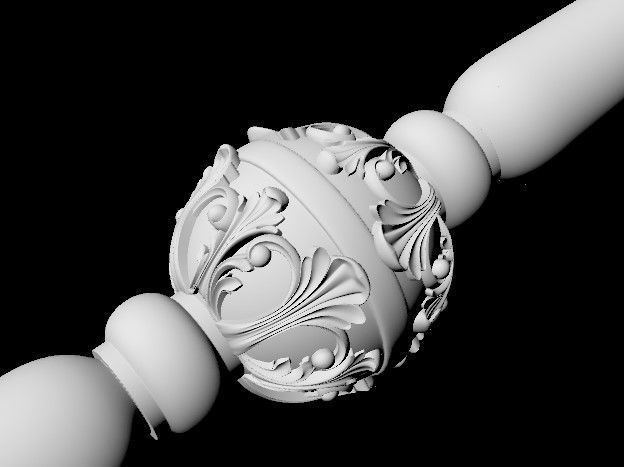 antique baluster 3D model_3