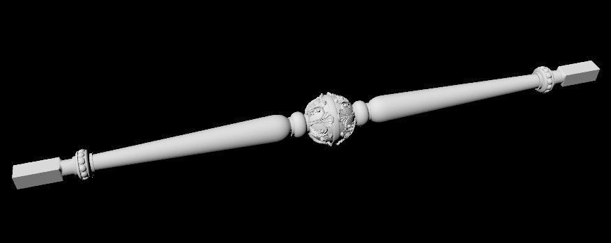 antique baluster 3D model_2