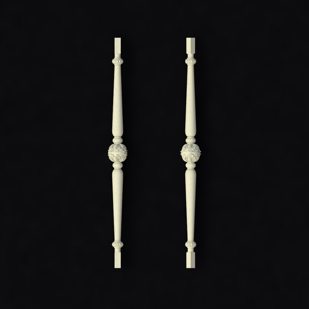 antique baluster 3D model_1