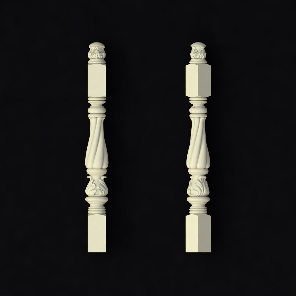 antique baluster 3D model_1