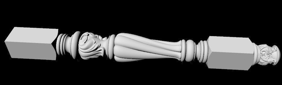 antique baluster 3D model_3