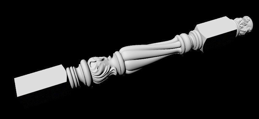 antique baluster 3D model_2