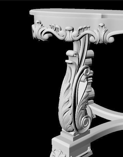 antique cool table 3D model_4