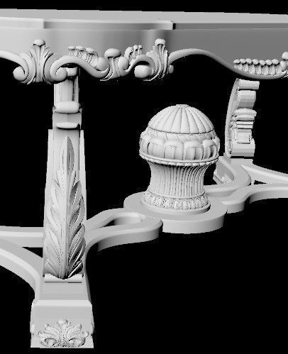antique cool table 3D model_5