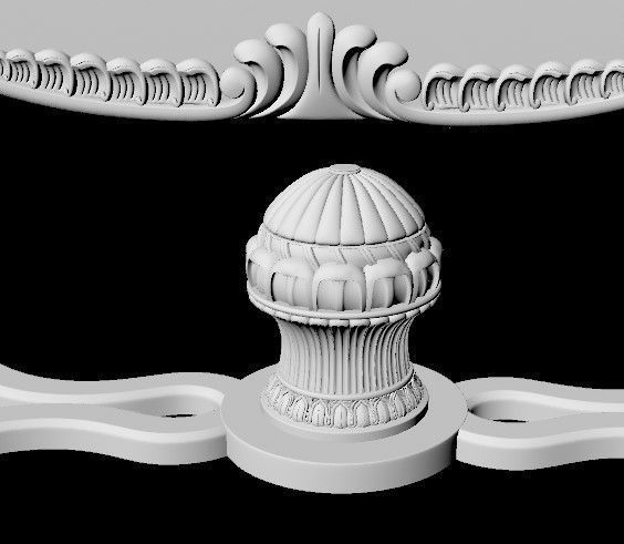 antique cool table 3D model_3