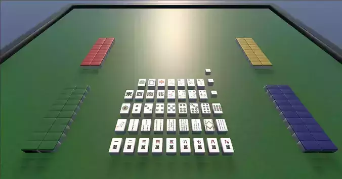 mahjong Low-poly 3D model
