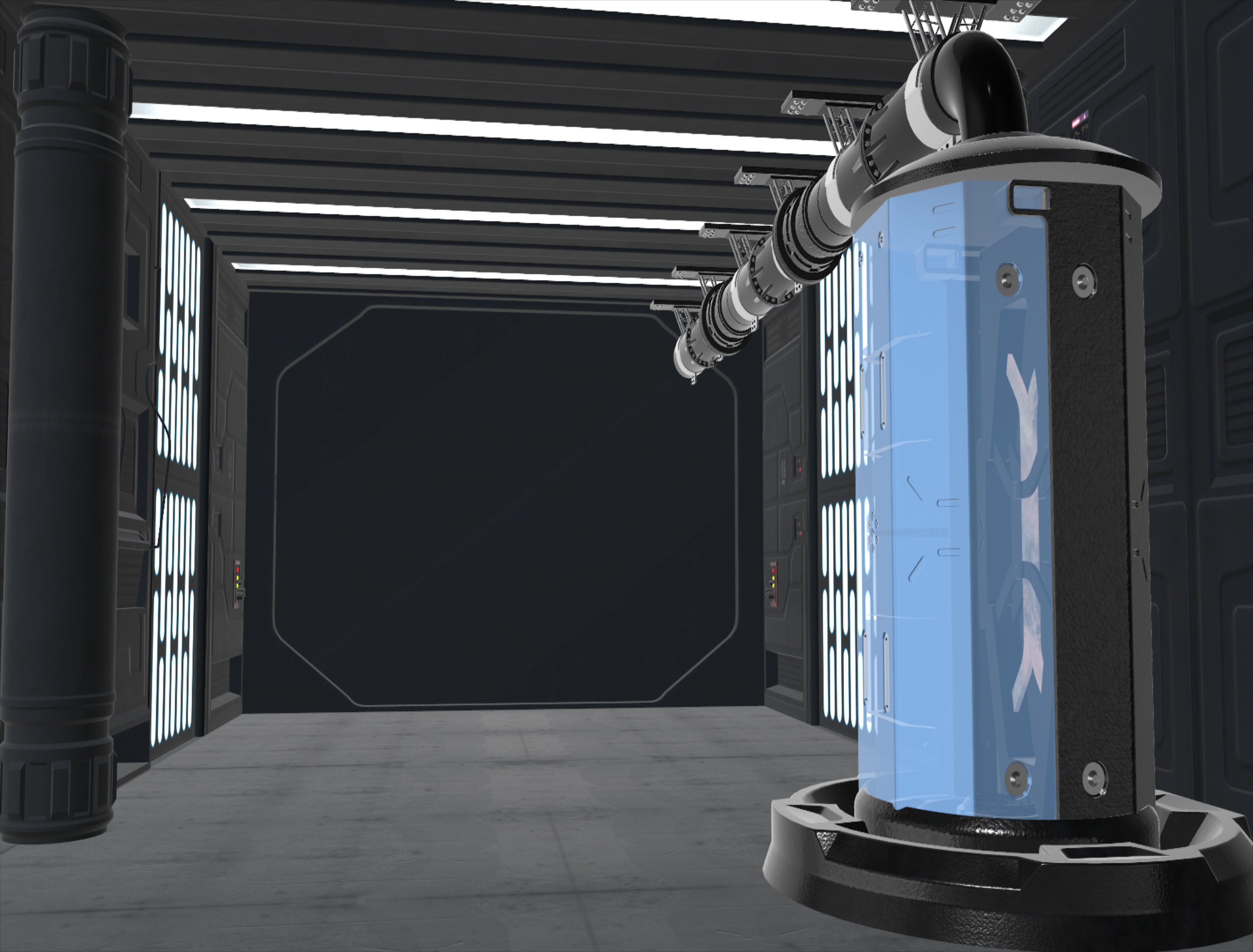 Sci-Fi Cryo Chamber 3D model_4