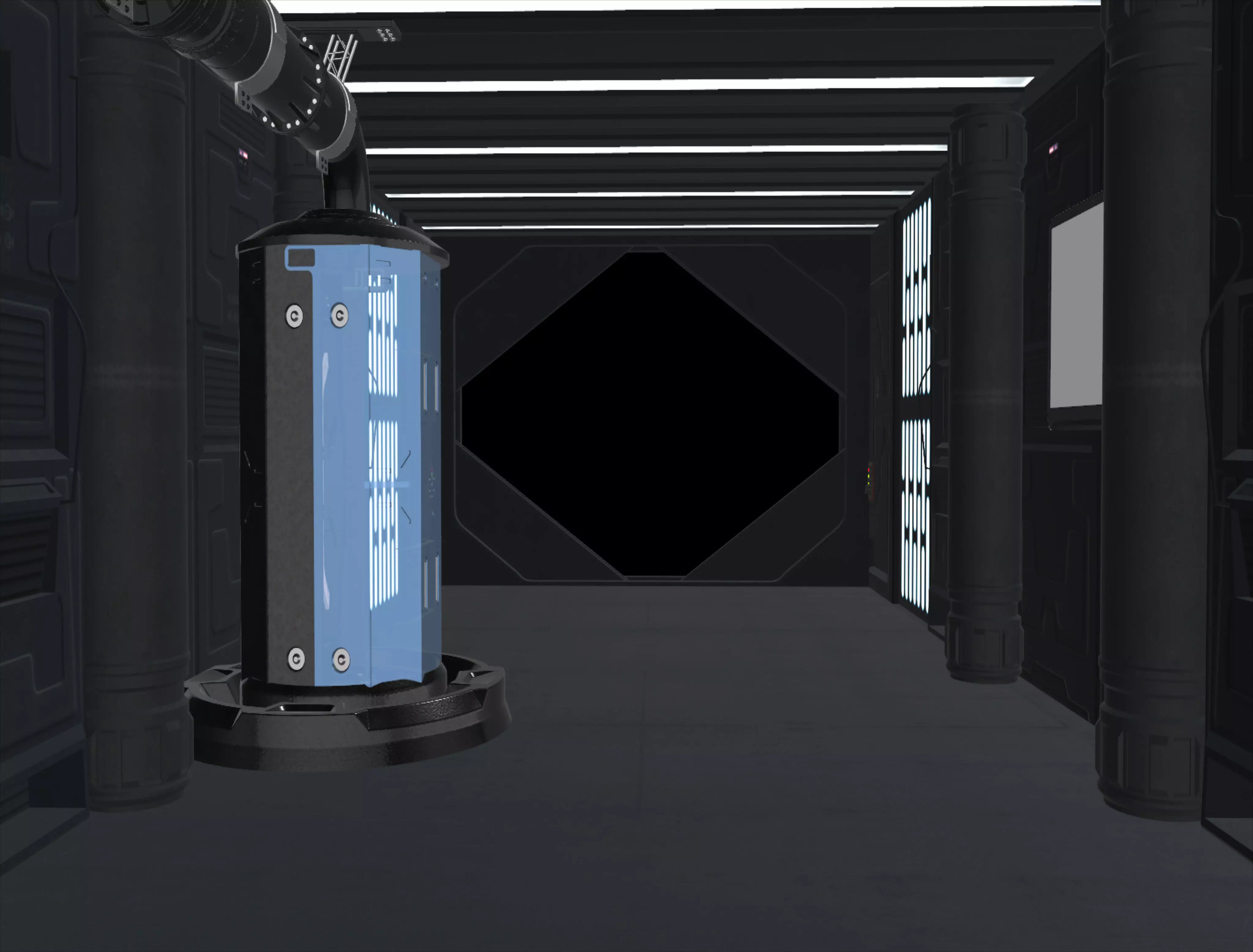 Sci-Fi Cryo Chamber 3D model_0