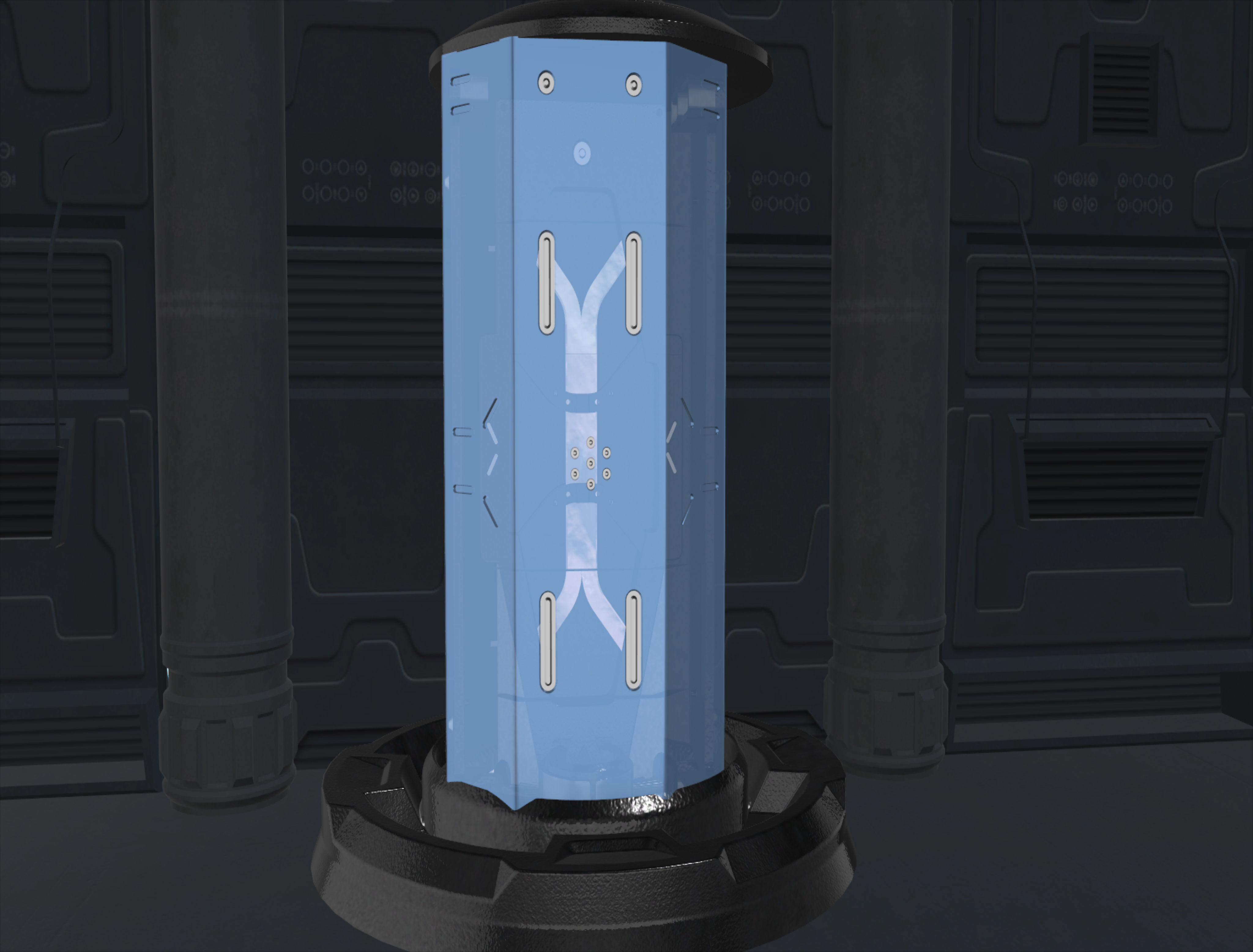 Sci-Fi Cryo Chamber 3D model_3