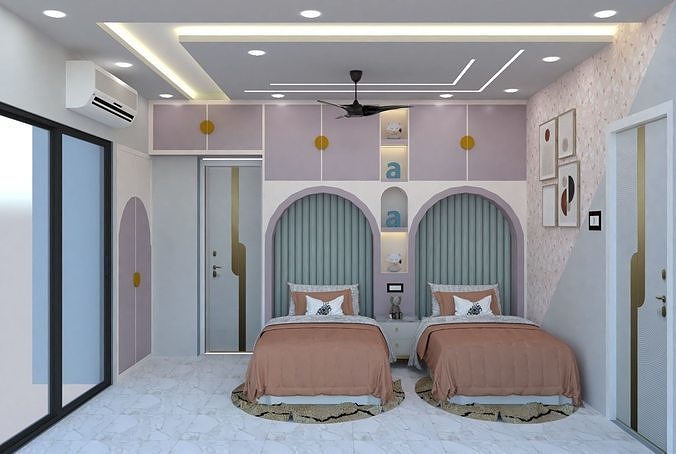 KIDS BEDROOM INTERIOR DESIGN 3D model