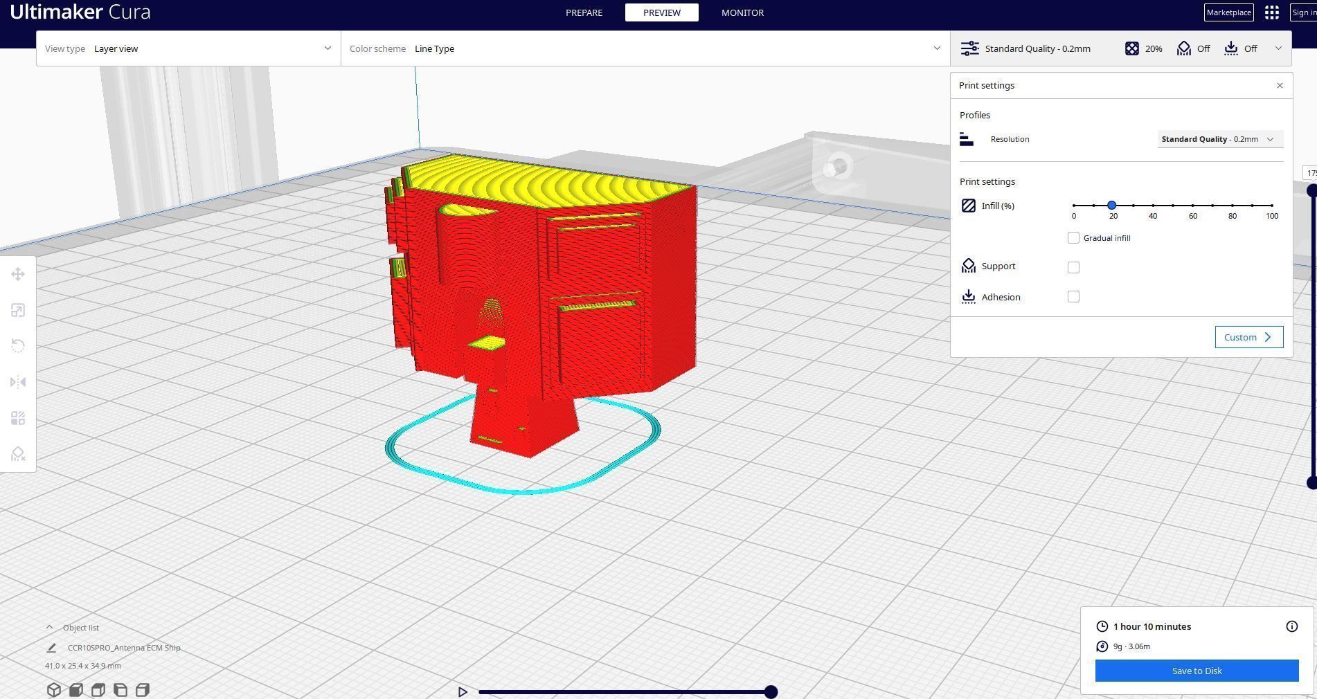 Antenna ECM Ship 3D print model_1