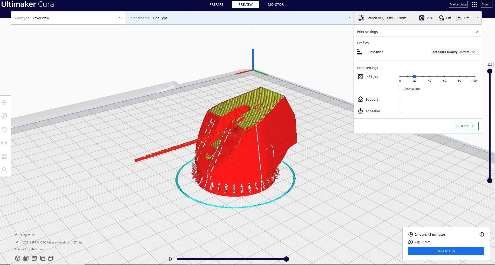 OTO Melara Naval gun 127mm 3D print model_2