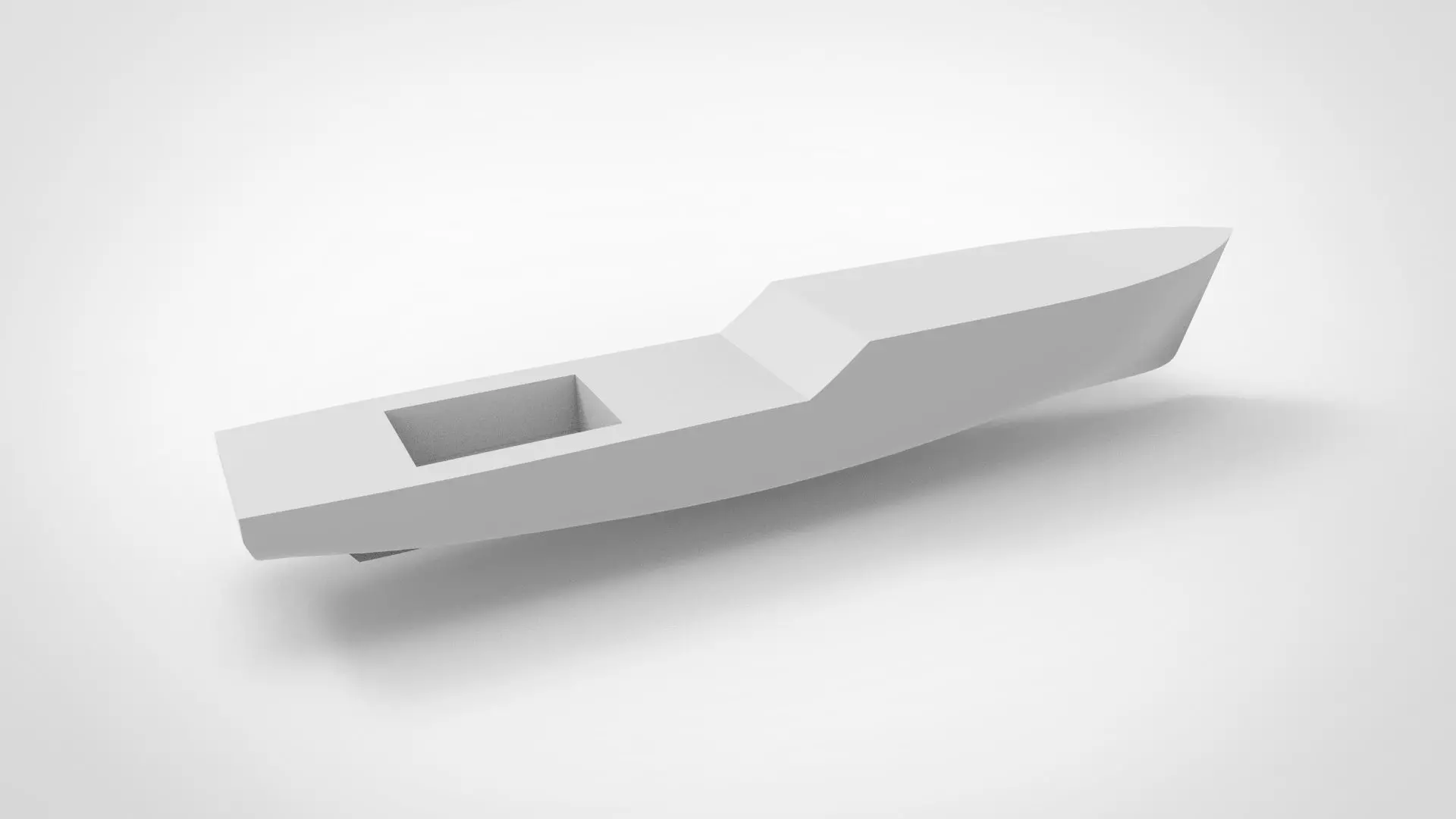 Monohull Supply ship or yacht 3D print model_0