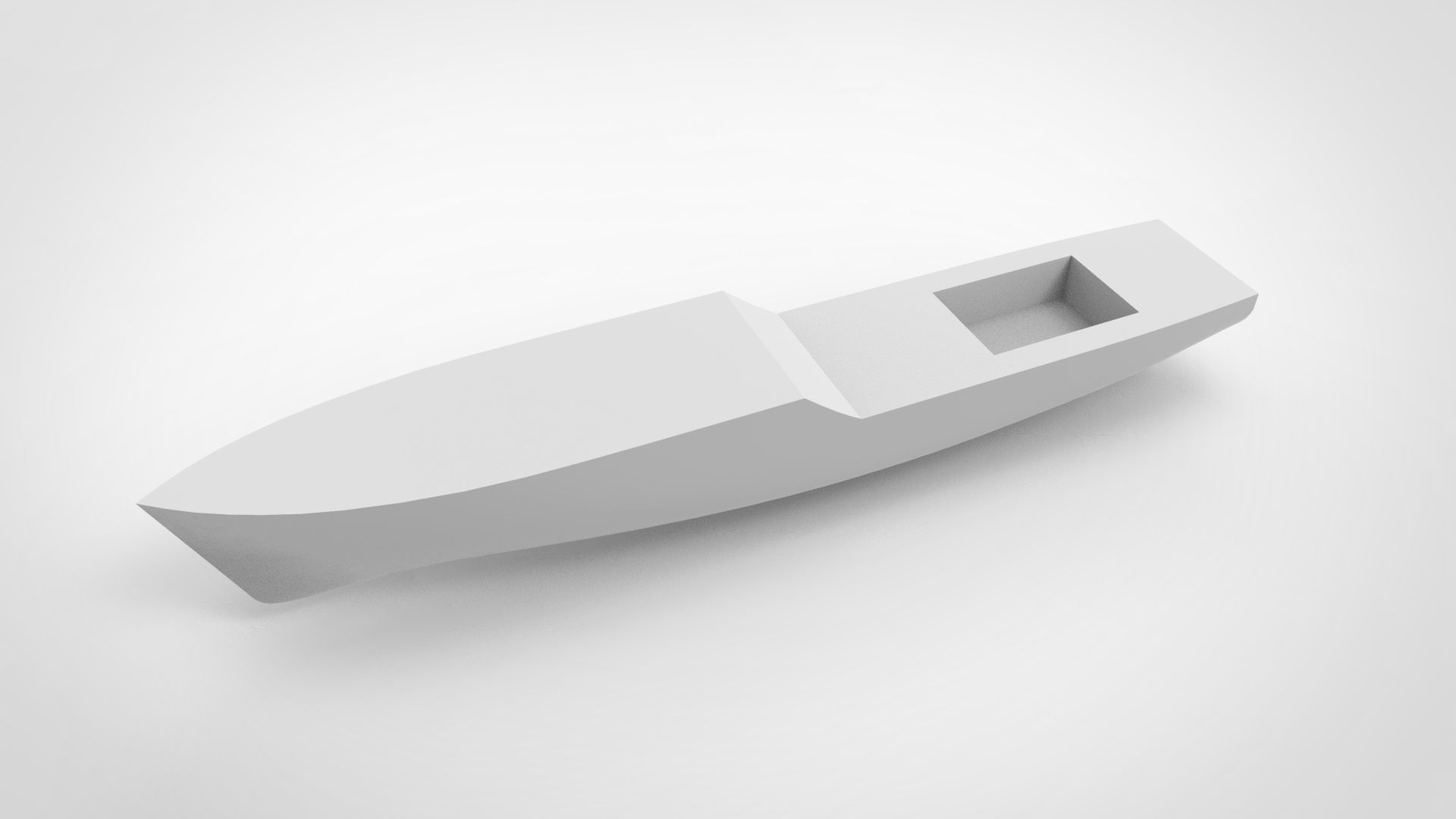Monohull Supply ship or yacht 3D print model_2