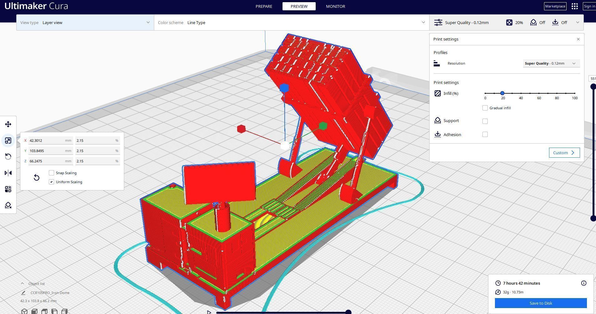 Iron Dome missile 3D print model_1