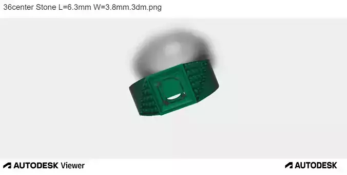 Elegant Mens 3D Ring Model with Oval Center Stone 