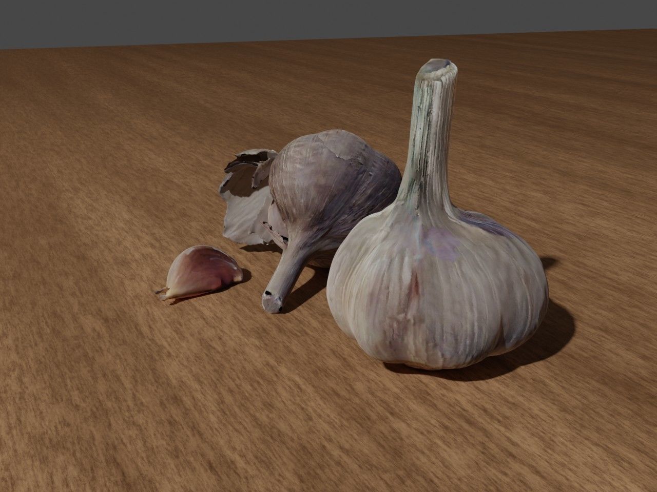 3 types of garlic 3D model_3