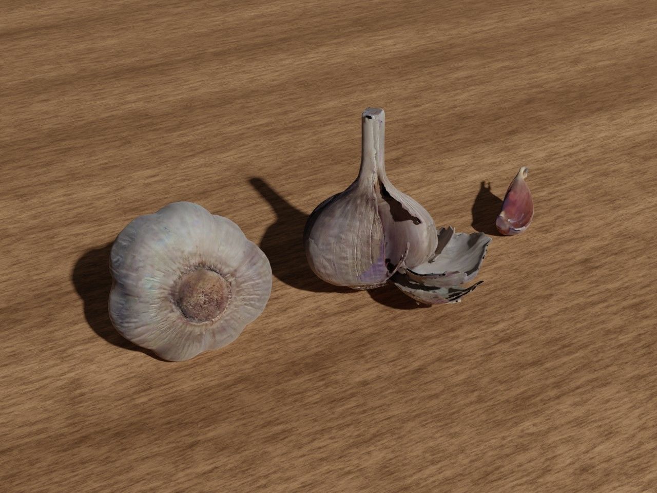 3 types of garlic 3D model_6