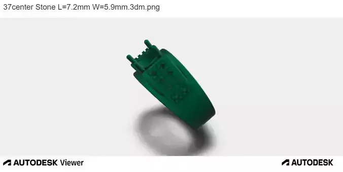 Timeless Mens 3D Ring Model with Oval Center Stone