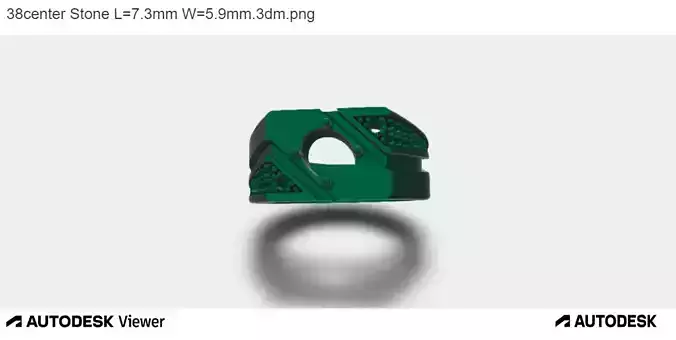 Distinctive Mens 3D Ring Model with Oval Center Stone