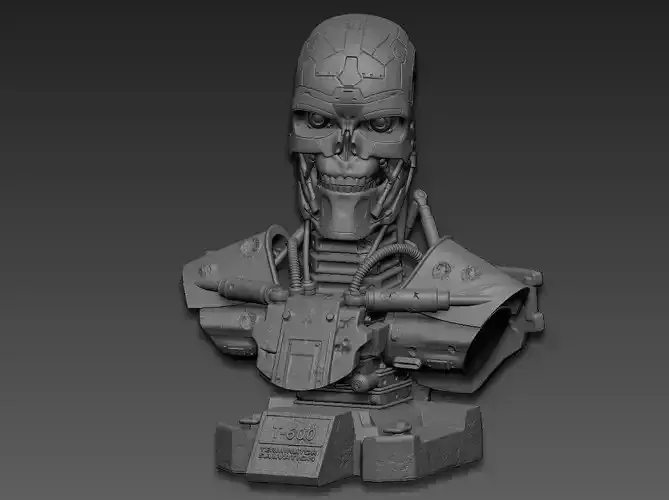 Terminator T-600 bust Replica 3D print model