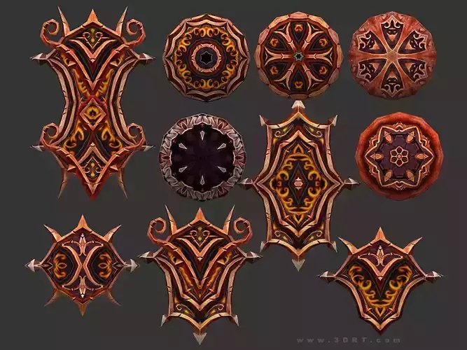 3DRT - fantasy arms Shields