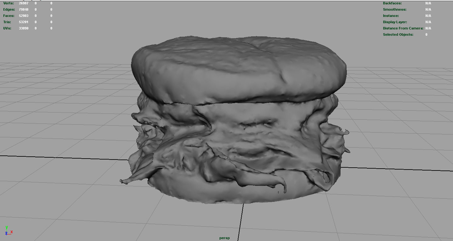 Hamburger Low-poly 3D model_5