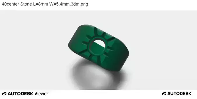 Timeless Mens 3D Ring Model with Oval Center Stone 