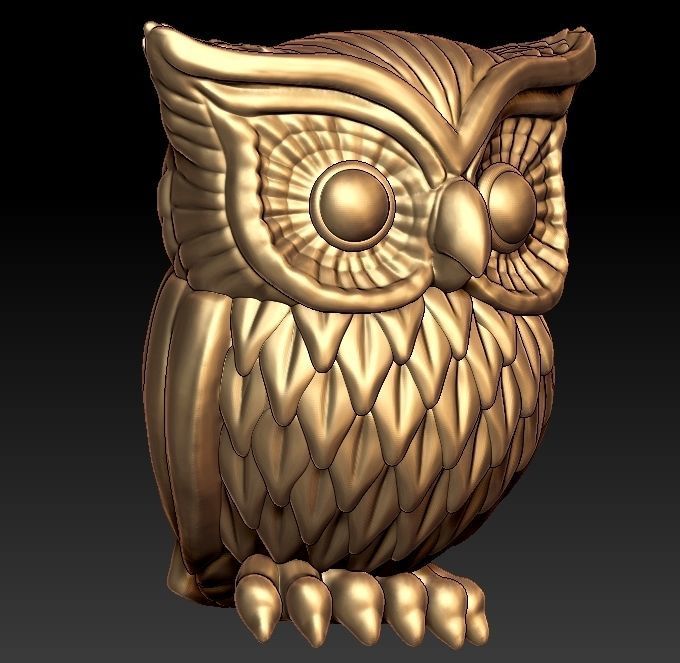 OWL Pendant 3D print model_2