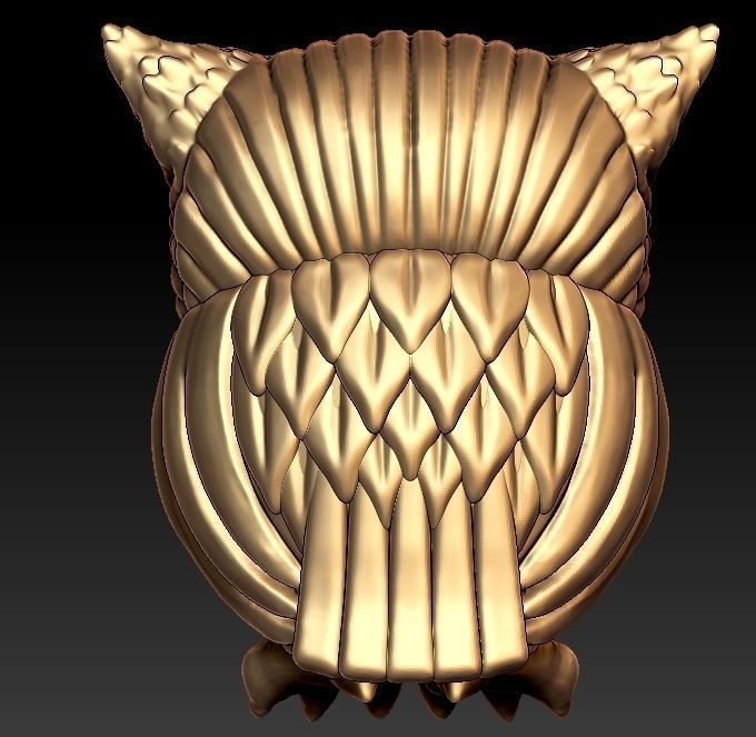 OWL Pendant 3D print model_4