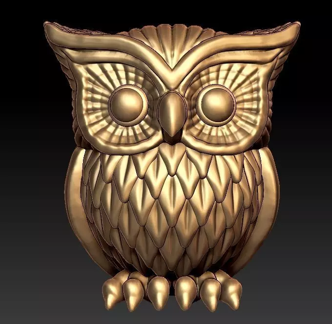 OWL Pendant 3D print model_0