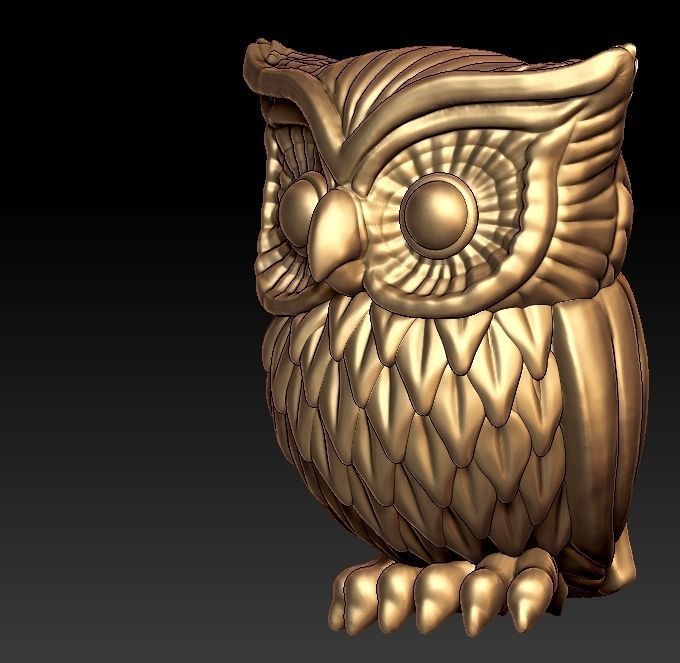 OWL Pendant 3D print model_1