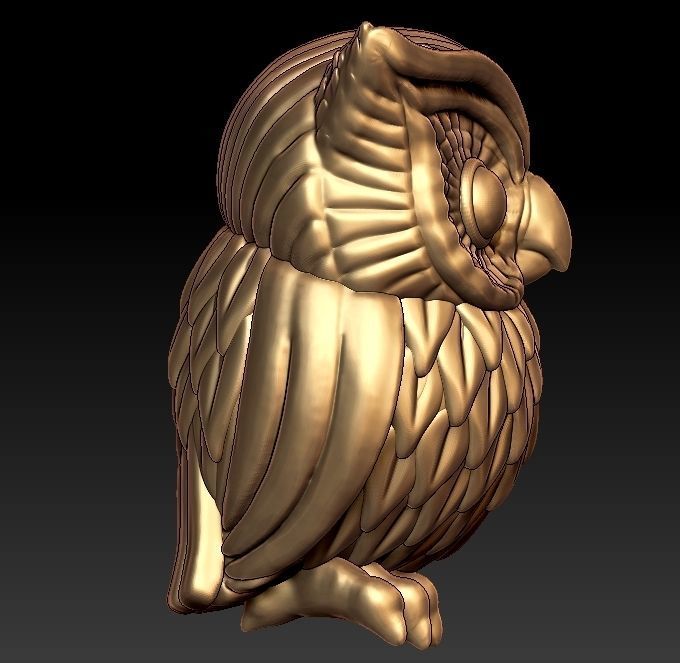 OWL Pendant 3D print model_3