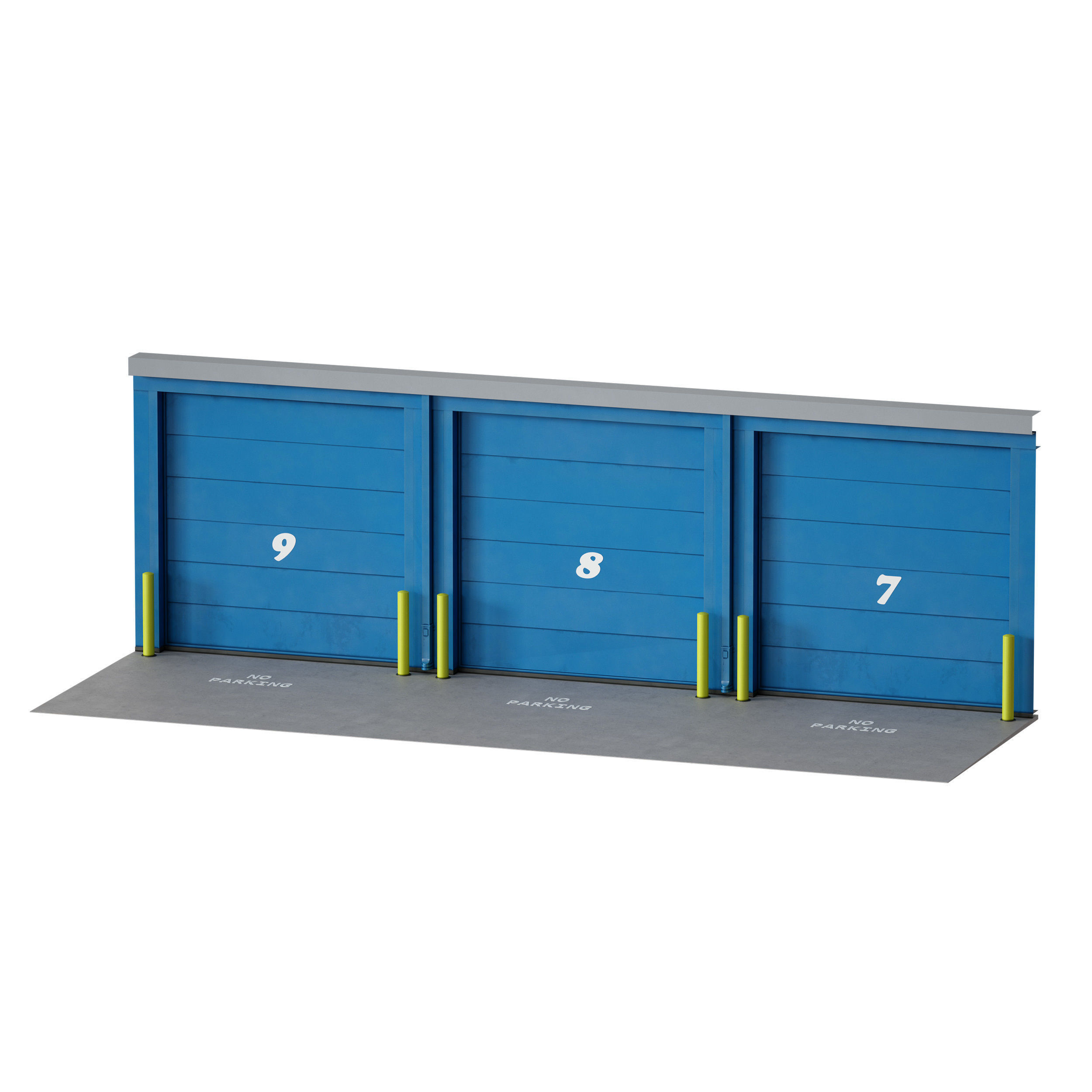 Garage doors - entrance 3D model_8