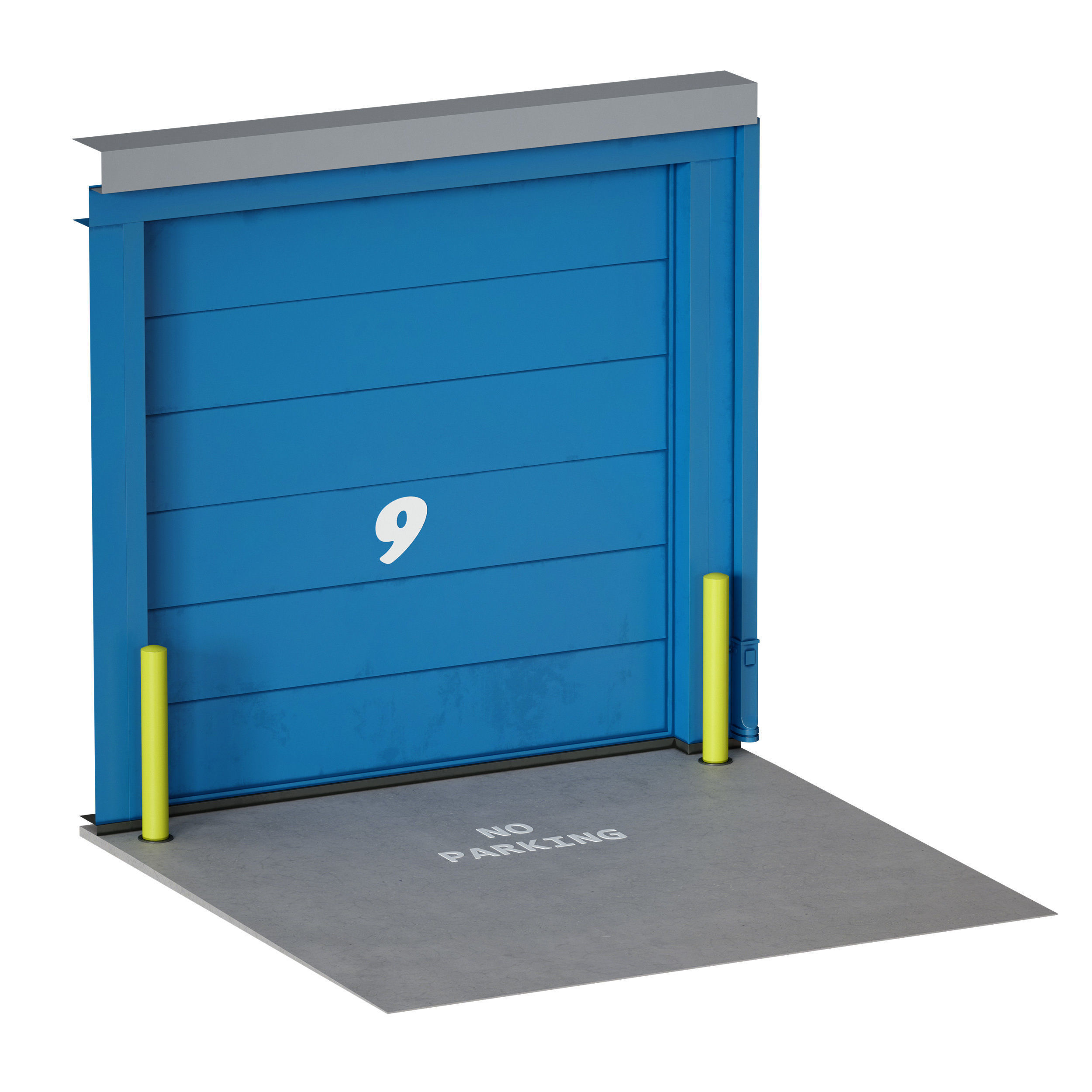 Garage doors - entrance 3D model_16