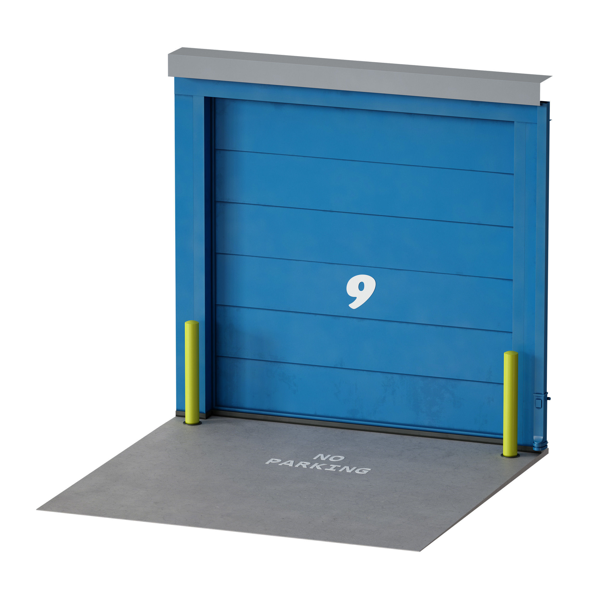 Garage doors - entrance 3D model_15