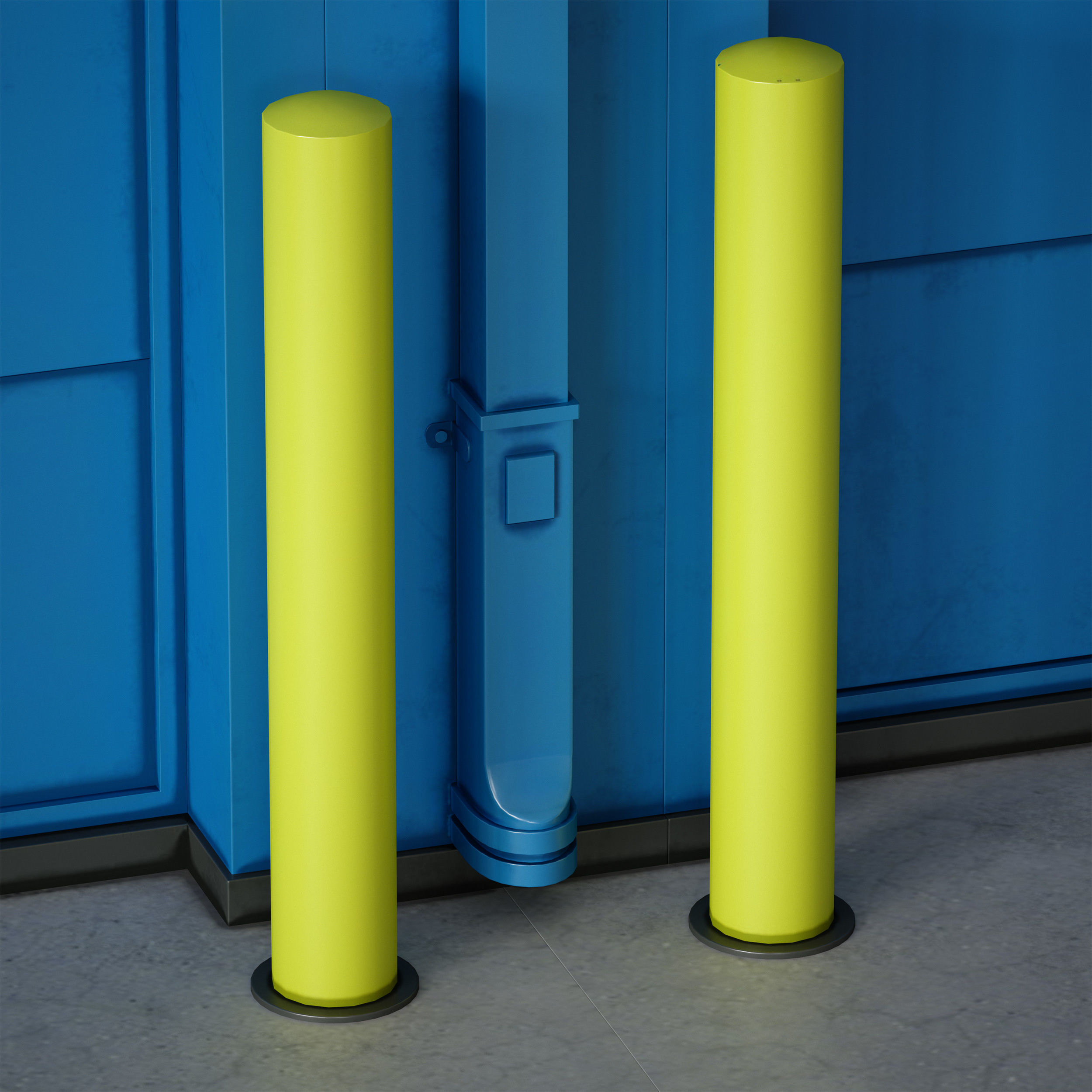 Garage doors - entrance 3D model_12