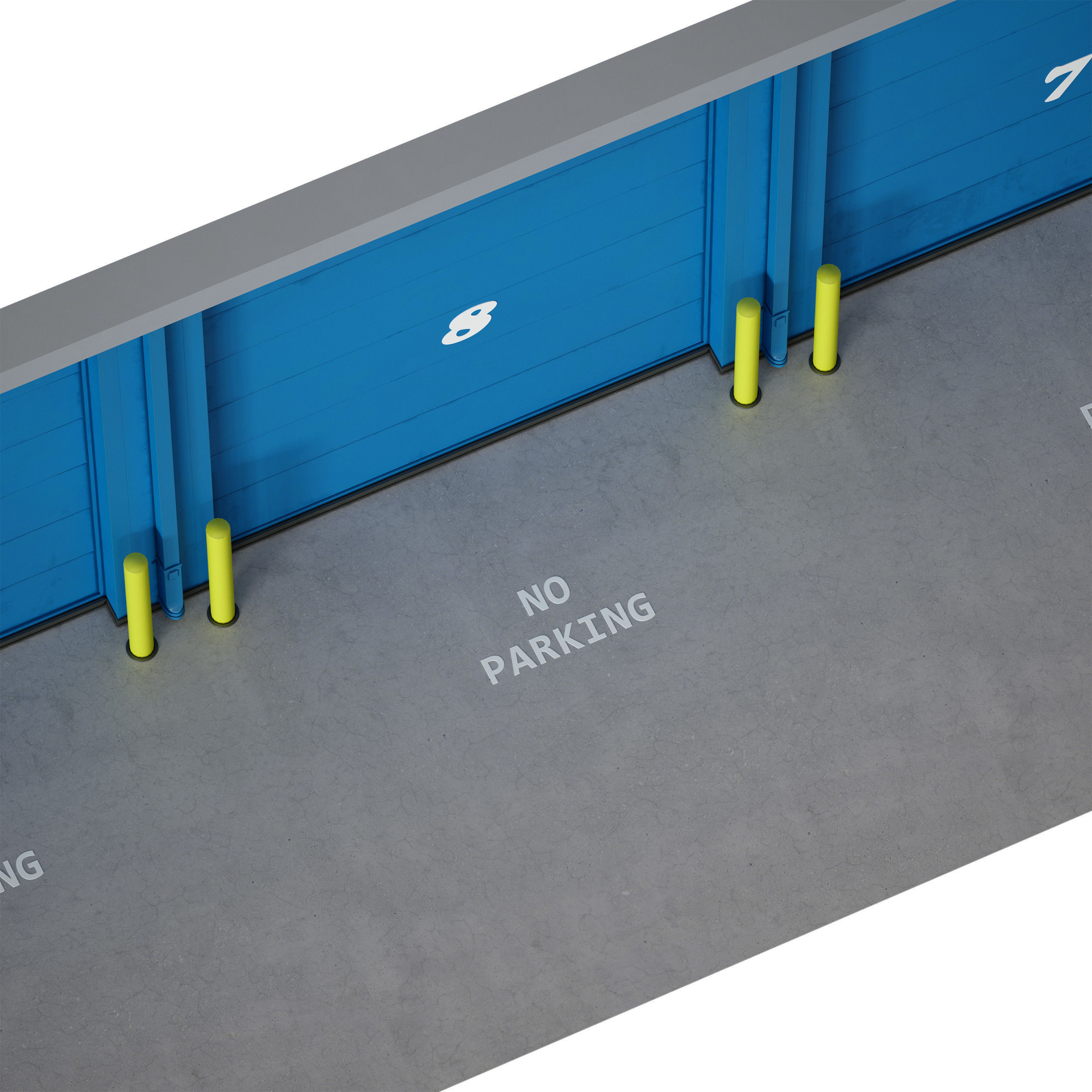 Garage doors - entrance 3D model_11