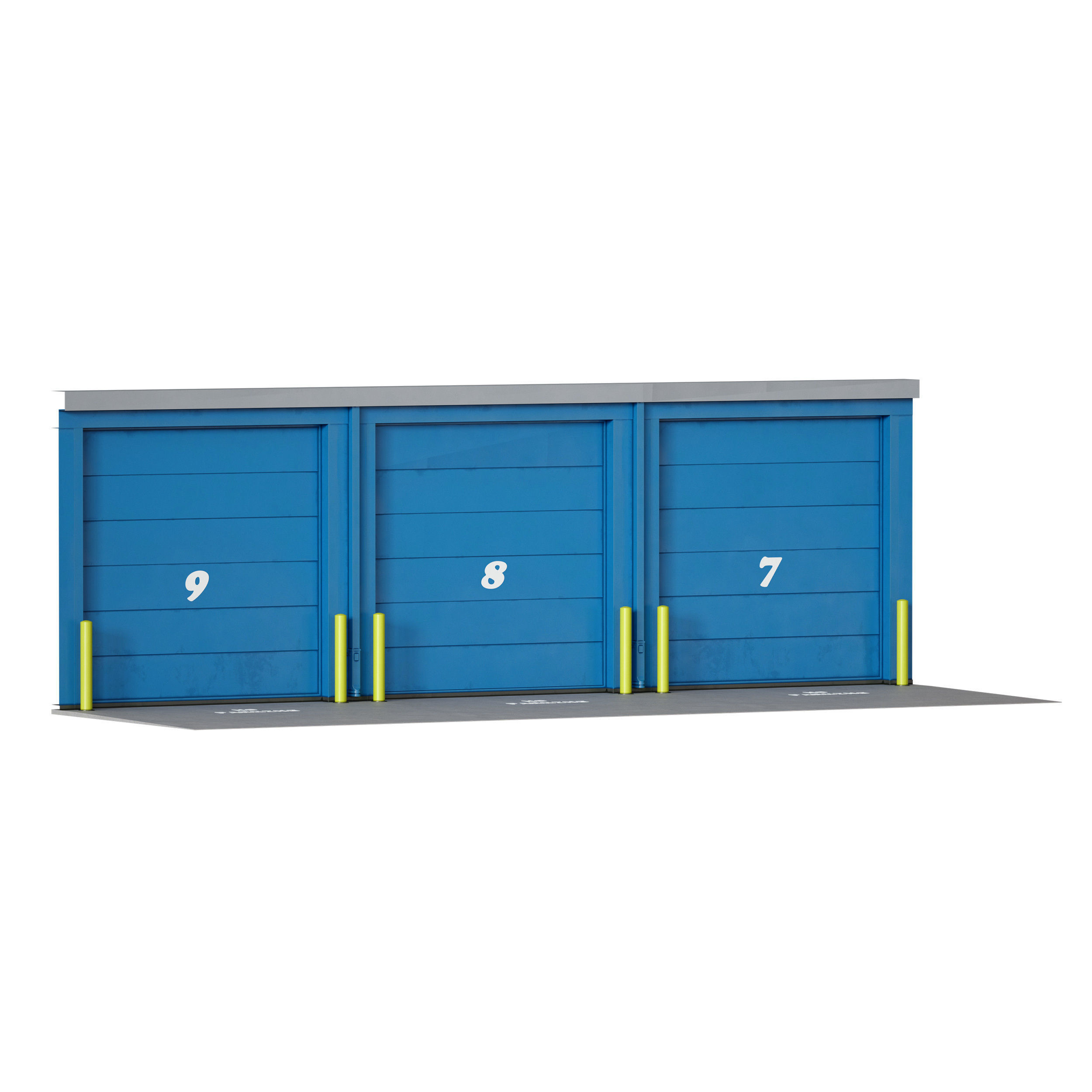 Garage doors - entrance 3D model_3