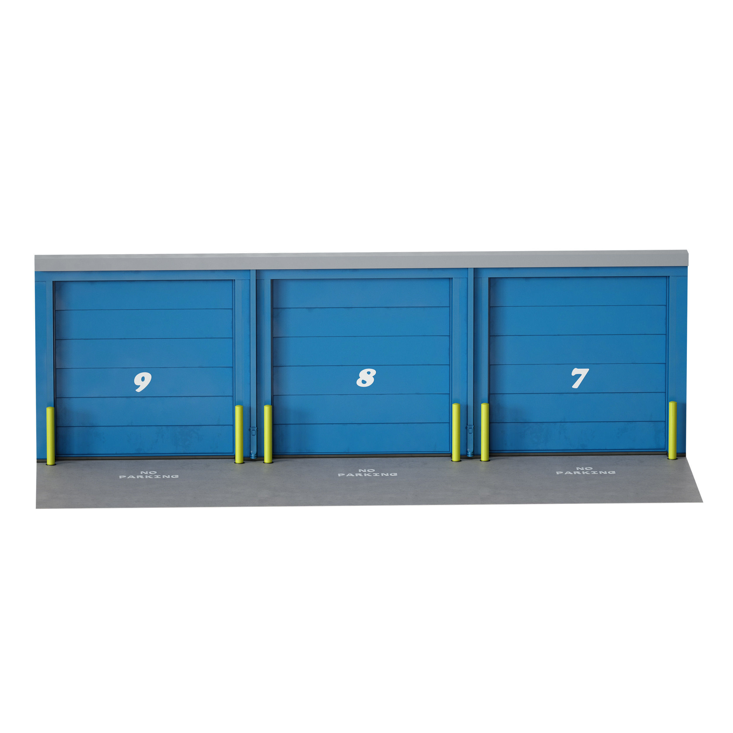 Garage doors - entrance 3D model_7