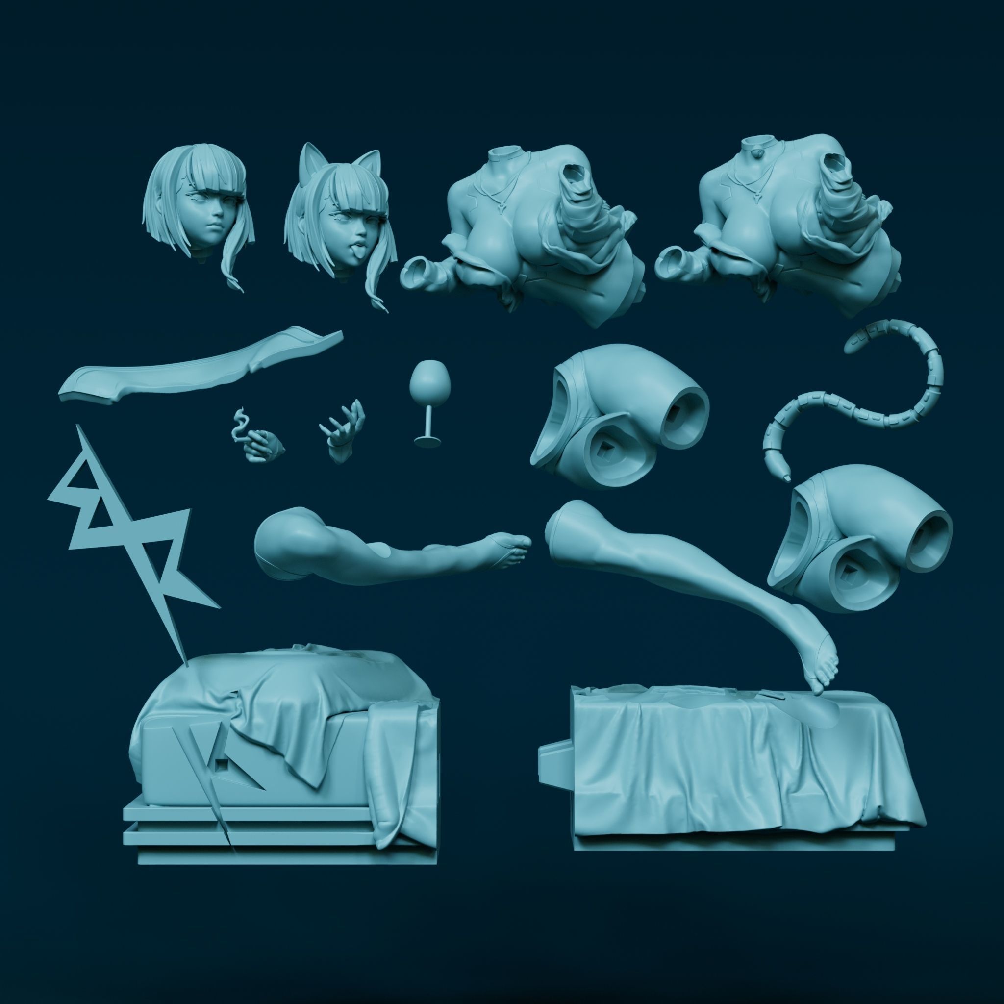 Lucy EdgeRunner  3D print model_5