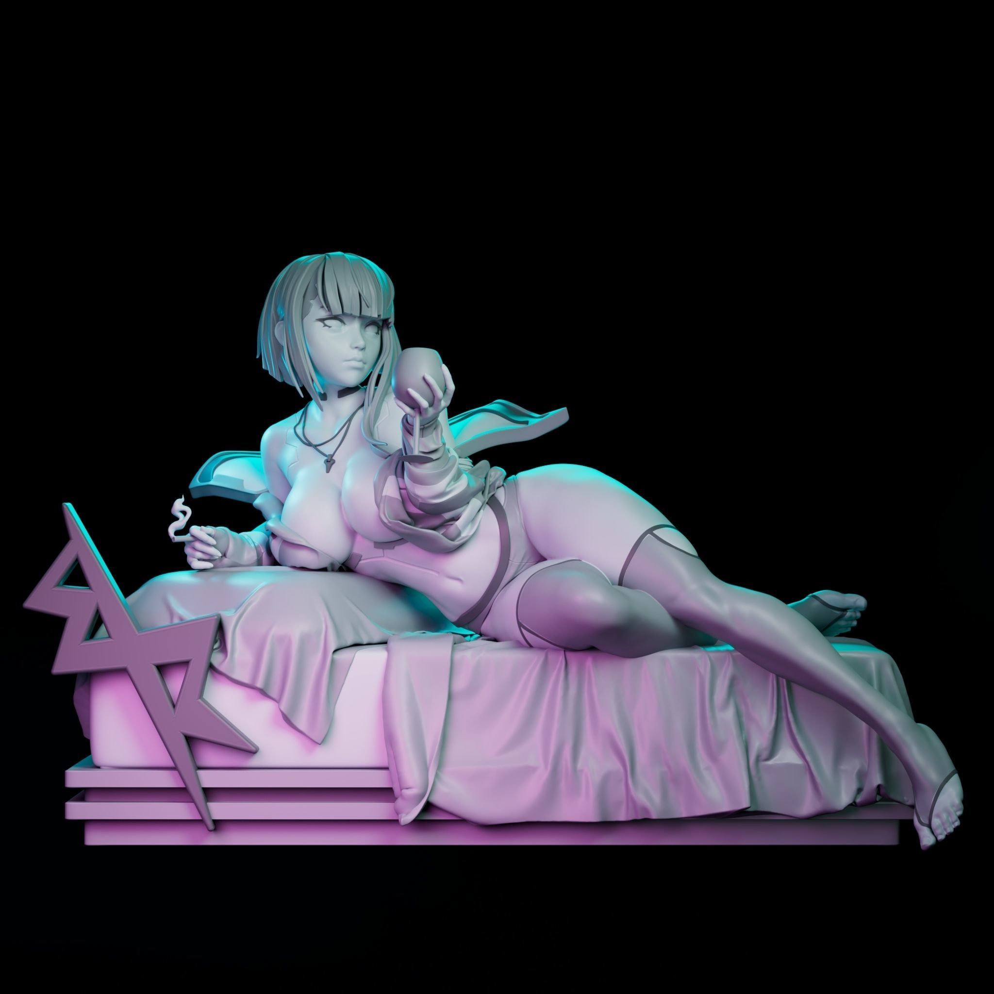 Lucy EdgeRunner  3D print model_1