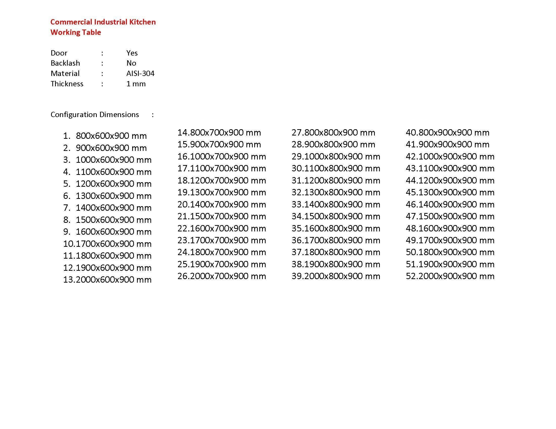 Stainless Steel Industrial Kitchen Work Bench with Swing Doors 3D model_1